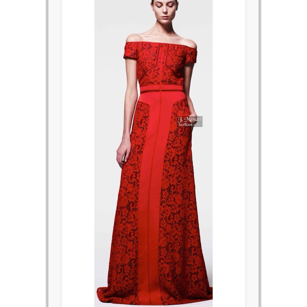 J. Mendel Vintage  Lace Paneled  Dress Size 4